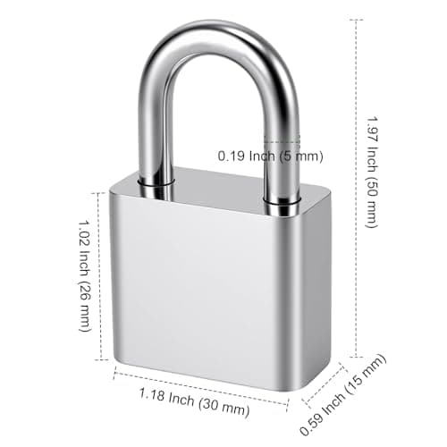 PINGEUI 8 Pack Padlocks with Keys, 30mm Mini Key Padlock, Small Pad Locks for Gym Locker, Suitcase, Travel Bag, Cabinets, Silver — view 2