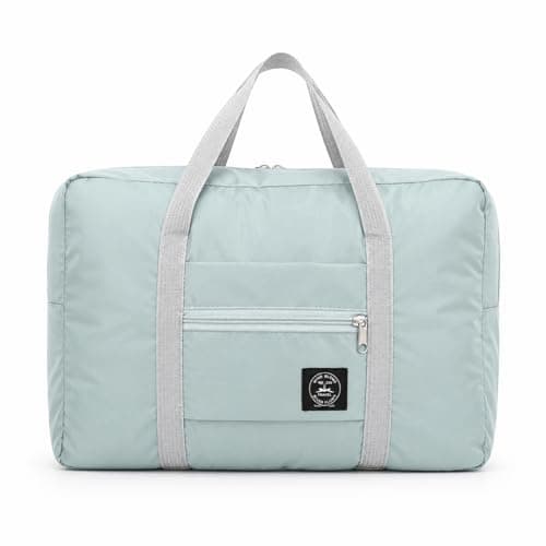 Generic Foldable Travel Duffel Bag for Airlines Carry on Bag for Women and Girls Lightweight Large Capacity Sports Weekend Trip Overnigh (Blue)