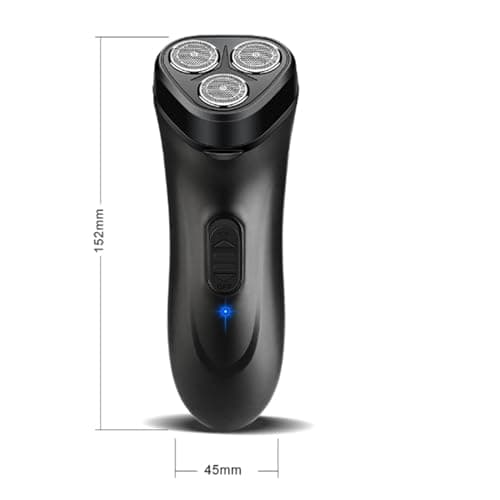 Men's Rechargeable Shaver Lightweight Grooming Kit with Detachable Brush Portable for Travel & Daily Use Compact Wet/Dry Trimmer (Blue, One Size) — view 6