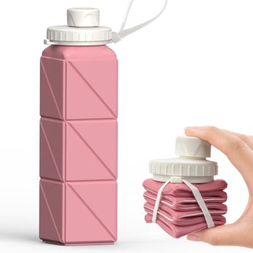 BEAUTAIL Collapsible Water Bottle 610 mL, Silicone Travel Water Bottle
