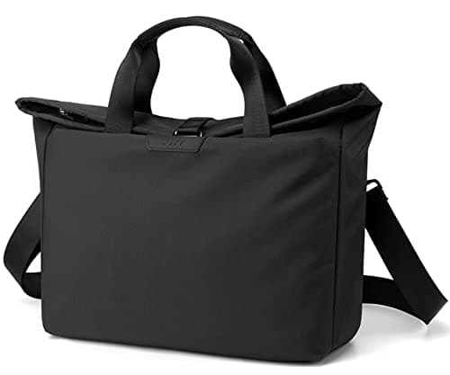 zhongningyifeng Men's Tote Bag 14-inch Laptop Shoulder Bag Nylon Waterproof Business Casual Black Messenger Bag for Work School Travel
