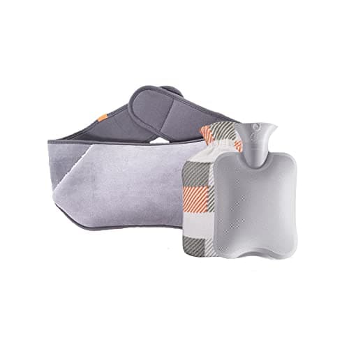 Hot Water Bottle with Cover,Rubber Warm Hot Water Bag with Soft Plush Waist Cover Belt Hot Water Bottle Pouch for Pain Relief Neck,Shoulder, Hands,Back, Legs,Waist