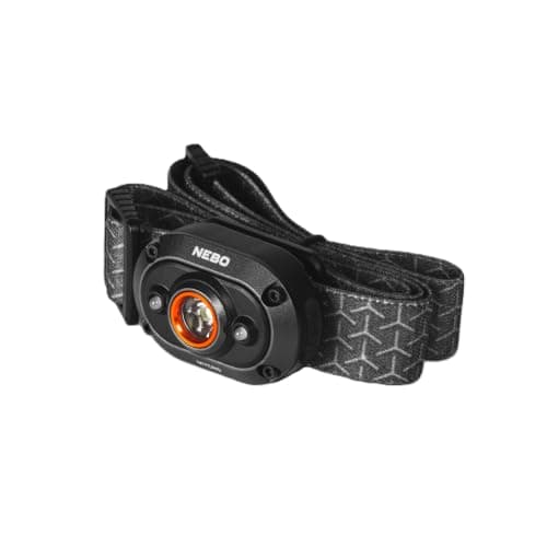 NEBO MYCRO Head Torch - Rechargeable Headlamp & Cap Light for Runners - Headlight with Strap for Outdoor Activities, Running & Sports, Water Resistant - 400 Lumen