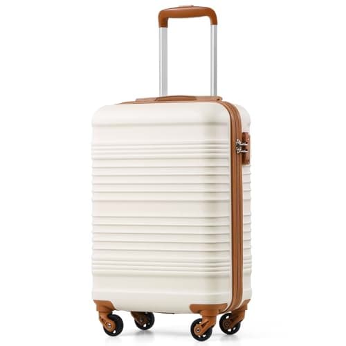 COOLIFE Cabin Suitcase 55x35x20cm Ryanair Cabin Bag ABS+PC Hard Shell TSA