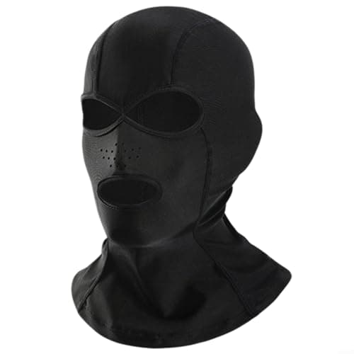 HomeVortex Sunscreen Outdoor Hood Swimming Diving Headgear Face Mask For Men Women(black)