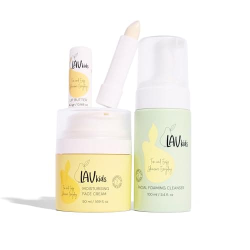 Lav Kids Skincare Set Face Wash, Face Cream & Lip Butter for Kids