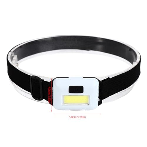 LED Headlamp Camping Adjustable Head Light Adults Battery Operated Flashlight Travel Lamp Lighting Equipment 350LM, White — view 5