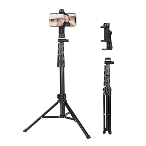 CAMBOFOTO 168 cm Camera Tripod for Travel with Phone Holder