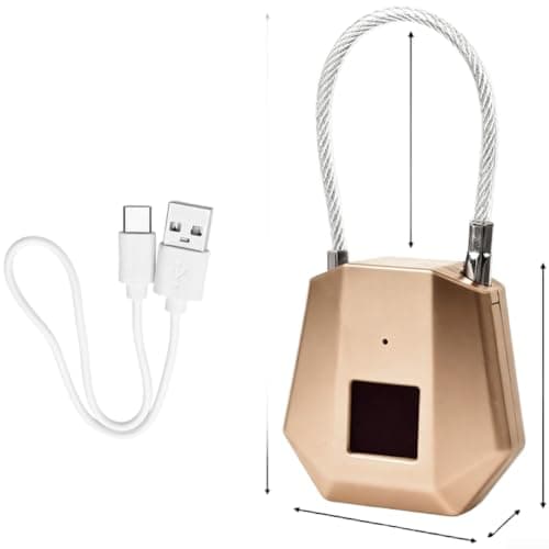 Biometric Electronic Lock Type-C Charge 90 Days Standby(Golden)