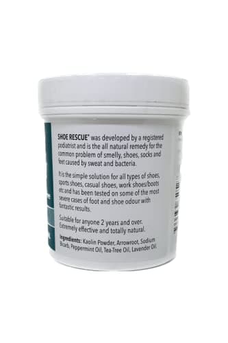Shoe and foot powder - Foot odour remover eliminator - Developed by a registered podiatrist Shoe Rescue is a Natural deodorant remedy to eliminate smelly shoes and feet - keeps feet fresh — view 3