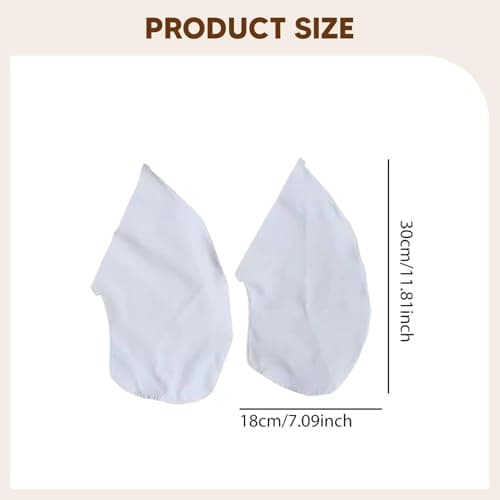 perfk 2x Sew in Side Pocket Clothing Inner Pocket, Lightweight Travel Security Pouch Clothes Accessory for Dress Trousers Skirt, White — view 6