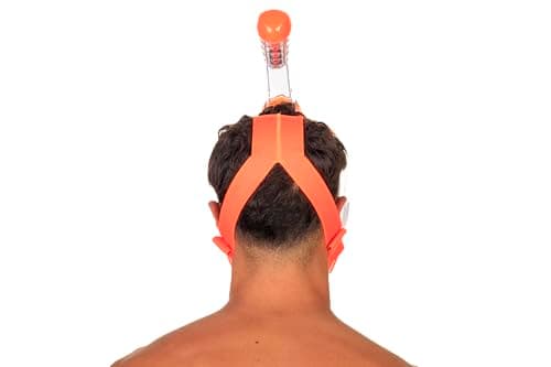 SEAC AMICA, Full Face Snorkel Mask for adults and children from 6 years of age, phthalate-free hypoallergenic polymer face mask, orange, L/XL — view 6