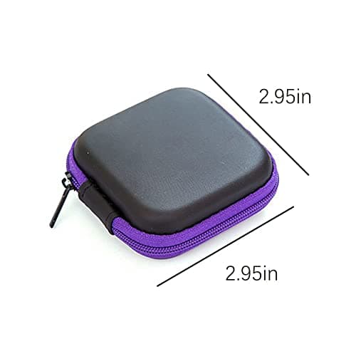 6 Pcs Earphone Cases Portable Earphone Storage Bag Mini Square Earphones Carrying Case for Mini Wired Headset USB Cable — view 6