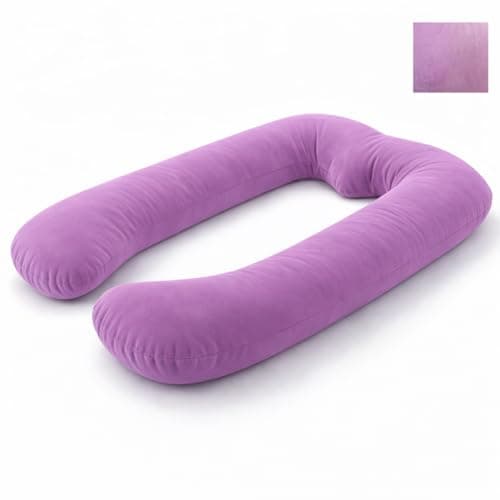 Emirates Living U-Shaped Maternity Pillow for Pregnancy – Full Body Support Pillow for Sleeping, Back, Hips & Legs – Large Pregnancy Pillow - Purple — view 5