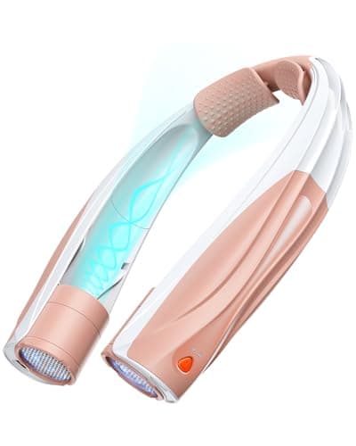 Lepwings Neck Fan, 6000mAh Rechargeable Portable Fan, 6 Speeds Hands Free Wearable Fan with 360° Airflow One Button Off Metal Grille Design Safer Use Up to 20 Hours for Travel Office Outdoor, Pink