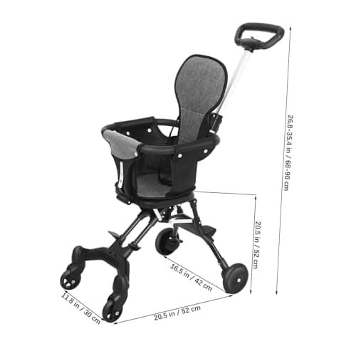 Lightweight Compact Travel Stroller, Adjustable Handle, 25kg Load — view 2
