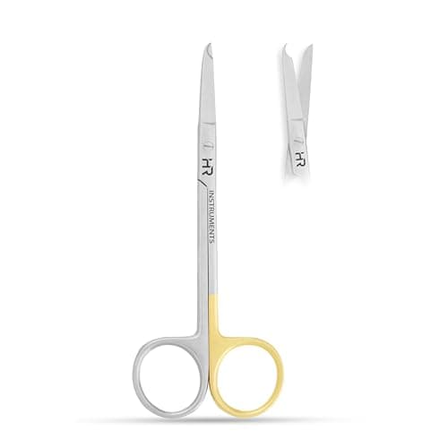 Premium Quality Suture Stitch Scissors with Crescent Delicate Hook- Perfect for Suture Removal, First Aid, EMS Training Professionl Students and More- Stainless Steel (11cm, Straight)