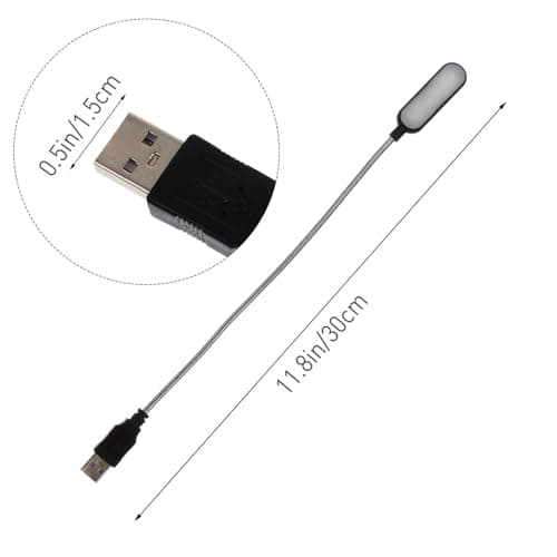 Mikikit 2pcs Portable Laptop Lamp 5 V Flexible USB Foldable Light — view 2