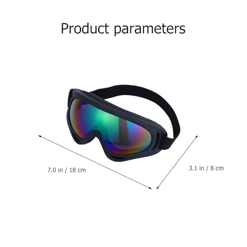 SEWACC Windproof Ski Goggles 1 Pair Black PC Rubber Lightweight — view 2
