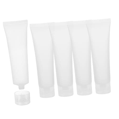 CALLARON 5pcs Travel Bottles Refillable Containers for Shampoo Body Wash Body Lotion 100ml White Pvc Pp Travel Size with Pump Moisturiser Well Organize Liquid for Business Trip Assorted style