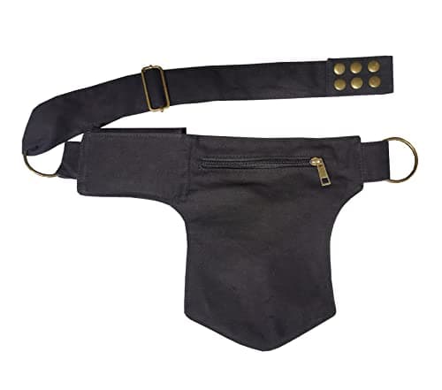 Larswon Renaissance Bag for Women - Festival Thigh Bag, Black, M — view 6