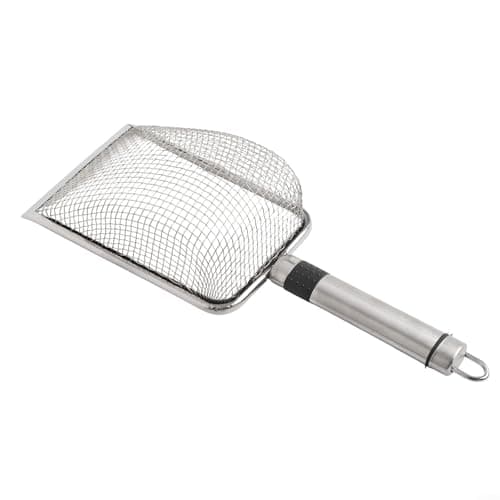 Stainless Steel Garden Soil Sieve with Ergonomic Handle Multi-Size Mesh Strainer For Compost Sand Screening Outdoor Planting Tool Set 31x15x12cm(3.8mm) — view 3