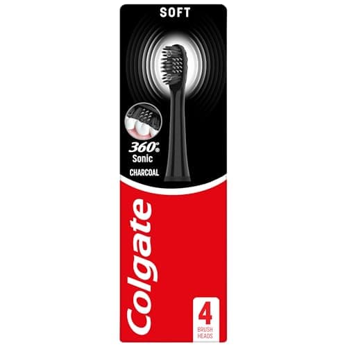Colgate 360 Sonic Charcoal Battery Powered Toothbrush - Helps Remove Surface Stains - Slim Tip Bristles - Battery Toothbrush
