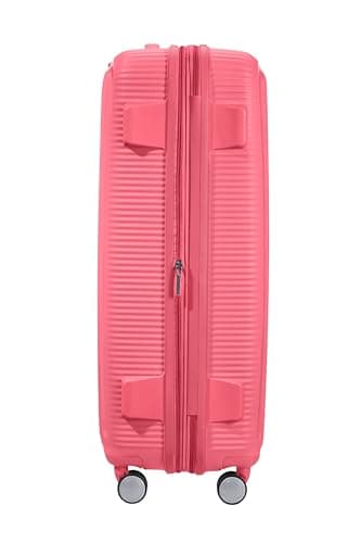 American Tourister Soundbox - Hard Shell Suitcase 77 cm Large - Trolley Suitcase with 4 Wheels, TSA Lock, Expandable & Light - 97/110 L - Pink (Sun Kissed Coral) — view 3