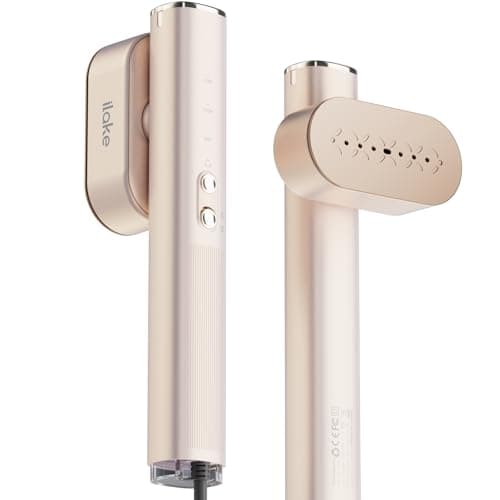 Travel Steamer for Clothes, 100-240V Dual Voltage Portable Garment Steamer, 1000W Travel Size Handheld Steamer & Iron 2 in 1 for Global & Europe Travel, Business, Home, Rose Gold,Gold