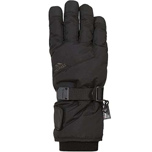 Trespass Ergon II Adults Waterproof Ski Gloves in Grey & Black with Nose Wipe — view 2