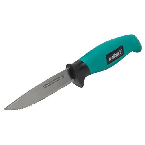 Wolfcraft Outdoor Knife - Serrated 95 mm Stainless Steel Blade with Sheath — view 3