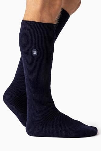 HEAT HOLDERS - Mens & Womens Knee High Thermal Socks | Extra Thick Warm Socks with Fluffy Insulated Inner for Winter | Ideal Socks for Outdoor Boots (6-11, Navy) — view 2