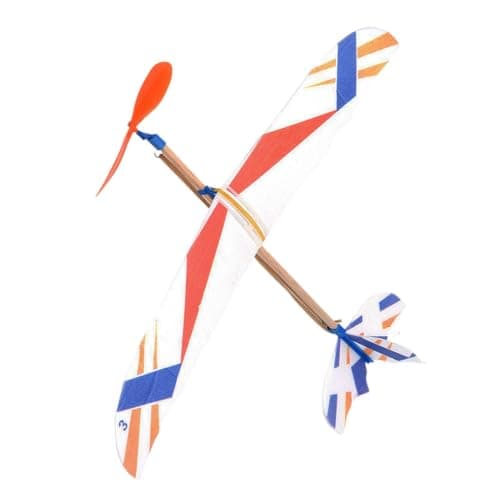 Throwing Glider Airplane - Rubber Band Powered Toy, Birthday Favor Plane, O