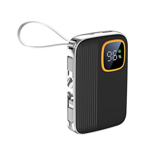 Power Bank with Built-in Cables, 10000mAh Fast Charging Portable Phone Charger, 22.5W PD USB C Battery Pack Compatible with iPhone 16 15 14 Android, etc