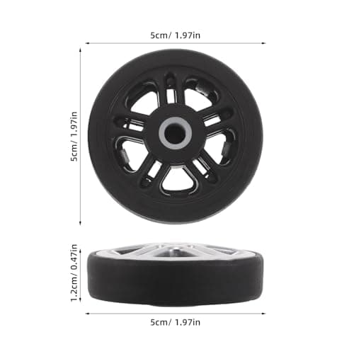 PACKOVE 4pcs Suitcase Wheel Repair Kit with Rubber Universal Compatibility and 360 Degree Swivel Functionality, for Luggage Replacement and Smooth Travel at Train Stations — view 2