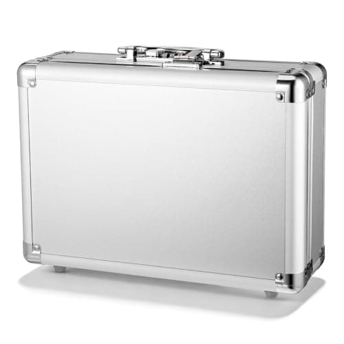 Cabilock Aluminum Briefcase Hard Storage Case with Password Lock Portable Metal Case for Medicine Tool Storage Box for Travel Camping and Outdoor Use 11.42 X 8.07 X 3.94 in