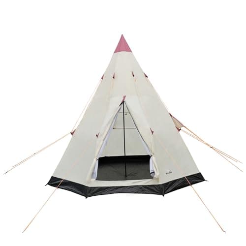 JSH 2-3 Man Festival Camping Tent | Quick & Easy Set Up with Carry Bag | Perfect for Festivals, Picnics, Families, Glamping (Teepee Tent) — view 2