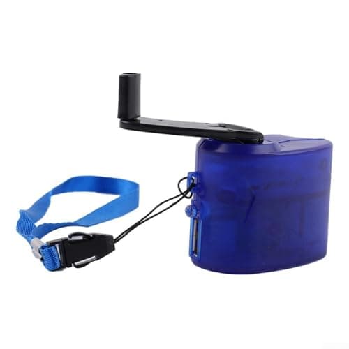 Phone Charger, Portable Hand Crank Charger, Portable Mobile Phone Charger, USB Port Charger Power Bank, For Outdoor Hiking Camping Manual Power Supply(Blue)
