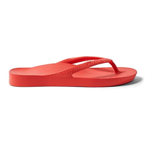 ARCHIES Arch Support Flip Flops for Men & Women – Orthotic Sandals for Plantar Fasciitis Relief – Lightweight, Cushioning, Shock-Absorbing Sandals for Walking, Foot Pain - Coral (UK 4) — view 5