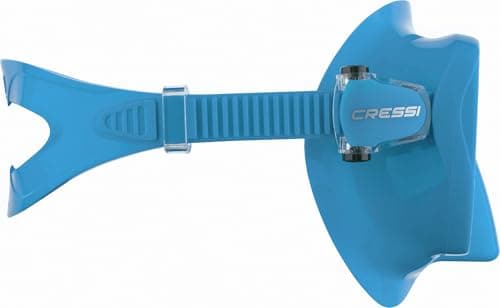 Cressi F1 Frameless Diving Mask - Anti-Fog Tempered Glass Snorkel Mask - Silicone Skirt for Secure Scuba Fit - Adjustable Buckles for Diving & Snorkelling - Blue - One Size — view 6