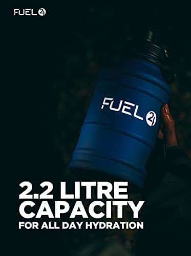 Fuel24 1.3L/2.2L Water Bottle Metal - STRONG, Drop & Leakproof BPA free 1L 2L Stainless Steel (2 Litre) - Large Gym Bottles for Men, Sports Bottle, Travel, Hiking Water Bottle — view 4