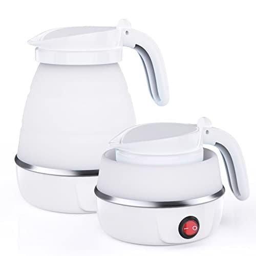 YudouTech Foldable Electric Kettle, Camping Kettle, Mini Travel Silicone Electric Water Boiler, Tea Coffee Maker, Portable Coffee Kettle with Separable Power Cord for Outdoor Hiking Camping