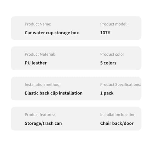 cups Backseat - Spill-Proof Backseat Organizer | Elastic Back Clips Vehicle Storage | Adaptable Fabric Car Seat Organiser for Long Distance Travel or Road Trips — view 4