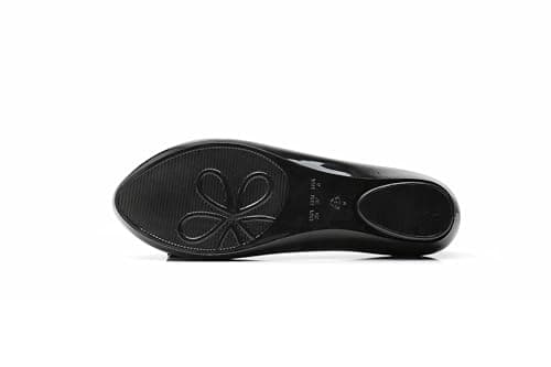 IVACHY Women Girl Black Ballet Shoes Jelly Shoes - Closed Toe Ballerina Pumps- Bow Details- Available Size 3 to 8 — view 5