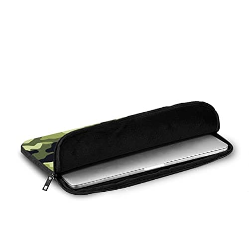 Camo Green Printed Laptop Sleeve Case 12 Inch - Protective Laptop Cover Bag Shockproof Notebook Computer Bag For Men And Women — view 6