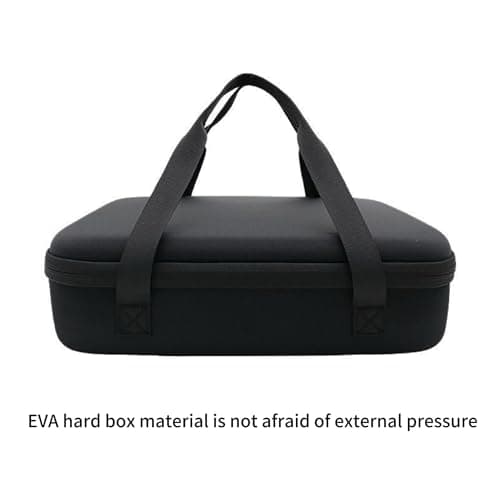 Soft Storage Bag Portable Projector for XGIMI Elfin Flip - Portable Thick Storage Bag with Adjustable Shoulder Strap, Mesh Pocket Design for Accessories, Hard Black, Casual — view 3