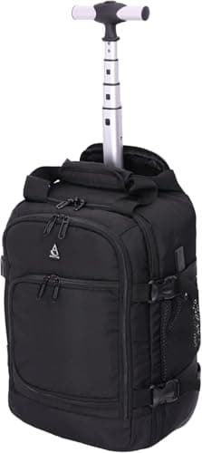 Aerolite 40x20x25cm Ryanair & Wizz Air Trolley Backpack, 2 Wheels