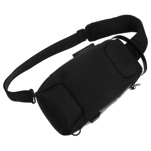 TOPPERFUN Waterproof Oxford Cloth Anti-Theft Cross Body Bag for Men, Sling Chest Bag with USB Charging Port, RFID Blocking for Travelling, Walking