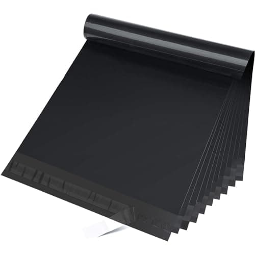 Switory Parcel Bags Postage Bags for Posting Clothes Poly Postal Bags Self Seal Mailing Bag for Clothes Envelopes Postage Bag for Packaging 30.5x39.5cm Shipping Bags, 25Pcs - Black (12X15.5Inch)
