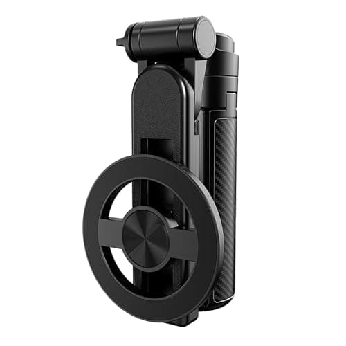 Magnetic Pocket Selfie Stick, 4-in-1 Magnetic Selfie Stick for Phone with Rechargeable Remote, Portable Extendable Tripod Stand for Home, Travel, Vlogging & Video Recording